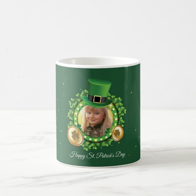 Personalisieren Sie Name und Foto St. Patrick's Da Kaffeetasse (Mittel)