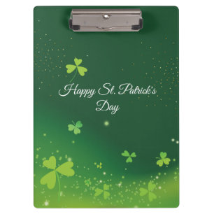Personalisieren Sie Name und Foto St. Patrick's Da Klemmbrett