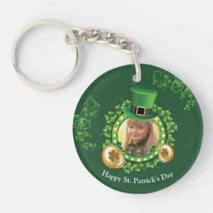 Personalisieren Sie Name und Foto St. Patrick's Da Schlüsselanhänger