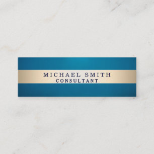 Personalisieren Sie Navy Blue Imitats Gold Foil St Mini Visitenkarte
