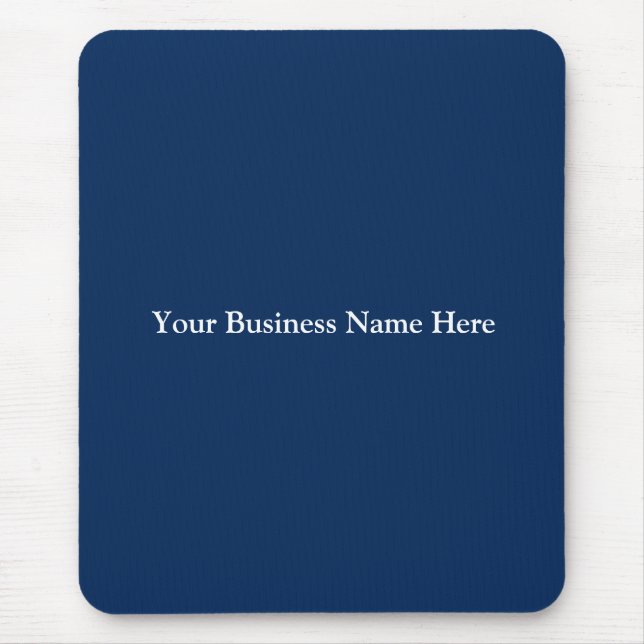 Personalisieren Sie Navy Blue White Business Mousepad (Vorne)