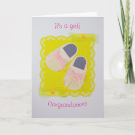 Personalisieren Sie Niedliche Baby-Hausschuhe Karte