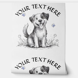 Personalisieren Sie Niedliche Hunde und blaue Schm Tapete
