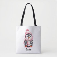 Personalisieren Sie Niedliche Pink Pinguin Weihnac