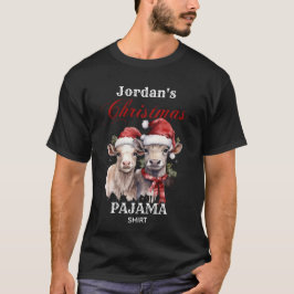 Personalisieren Sie Niedliches Farm Xmas Pajama Fa T-Shirt