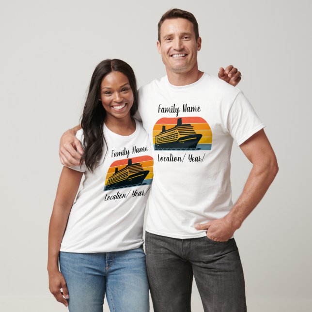 Personalisieren Sie Niedliches Kreuzfahrtschiff T-Shirt (Unisex)