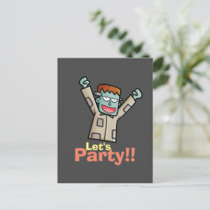 Personalisieren Sie Party Frankenstein Postcard Postkarte