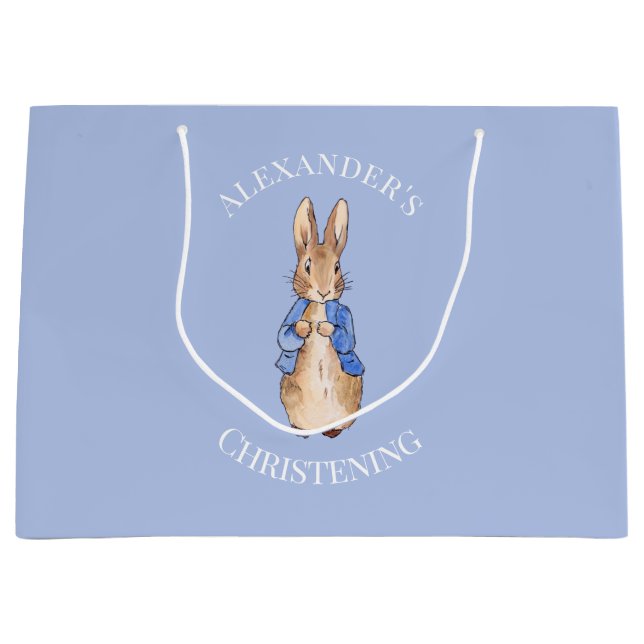 Personalisieren Sie Peter das Kaninchen Christenin Große Geschenktüte (Vorderseite)