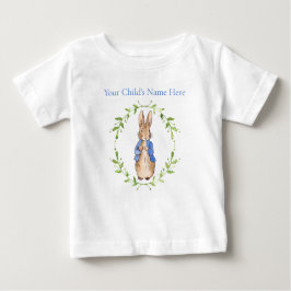 Personalisieren Sie Peter das Kaninchen mit dem Na Baby T-shirt