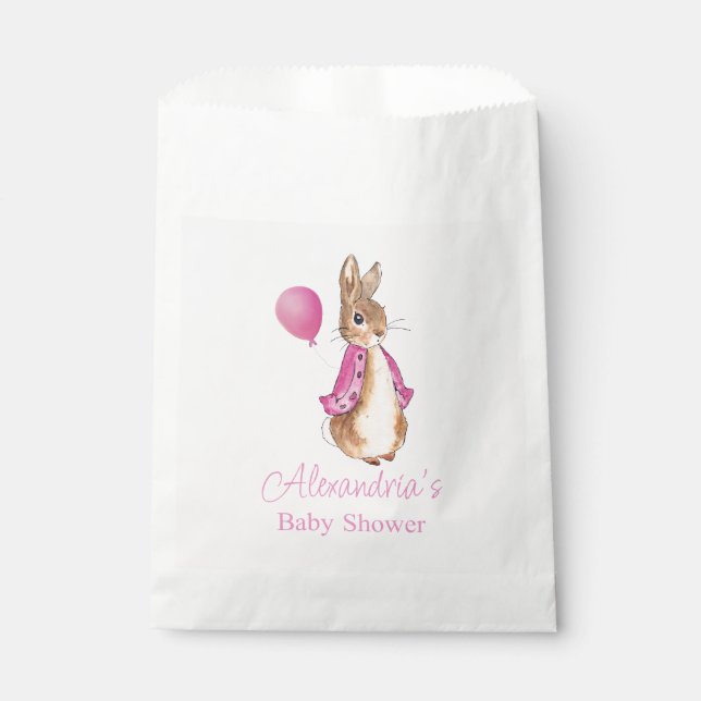 Personalisieren Sie Peter die Rabbit Baby Dusche Geschenktütchen (Vorderseite)