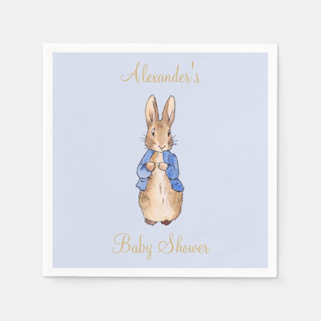 Personalisieren Sie Peter die Rabbit Baby Dusche N Serviette (Vorderseite)