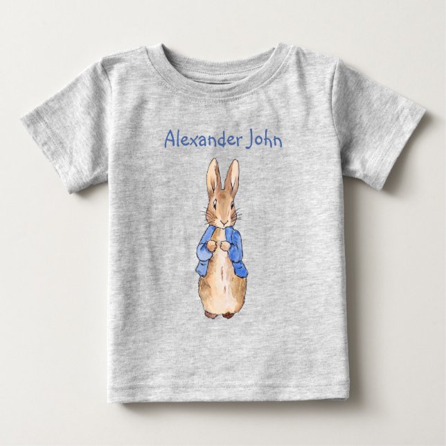 Personalisieren Sie Peter vom Kaninchen Baby T-shirt (Vorderseite)
