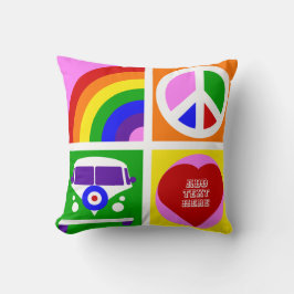 Personalisieren Sie Pop Art Camper Van Life Kissen