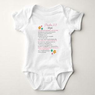 Personalisieren Sie Psalm 23-NIV Bibelbibliotheken Baby Strampler