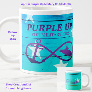 Personalisieren Sie Purple Up für Military Kids U- Jumbo-Tasse