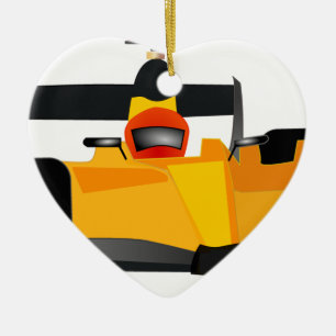Personalisieren Sie Race Car Geburtstagsparty Gesc Keramikornament