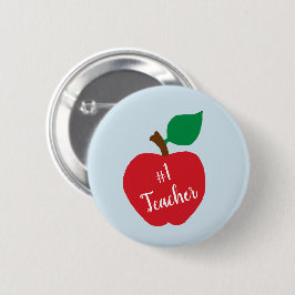Personalisieren Sie Red Apple Teacher Geschenk #1  Button