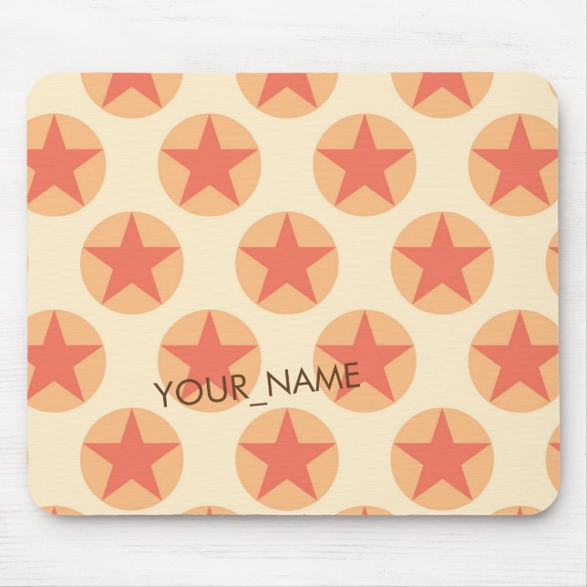 Personalisieren Sie Red Star Pattern durch Schaufe Mousepad (Vorne)