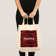 Personalisieren Sie Red Zebra Wild Animal Stripes