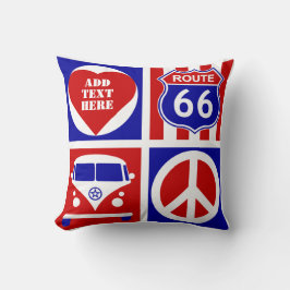 Personalisieren Sie Retro Camper Van Life Cushion Kissen