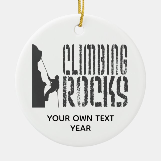 Personalisieren Sie Rock Climbing Rocks Urlaub Keramik Ornament (Vorne)