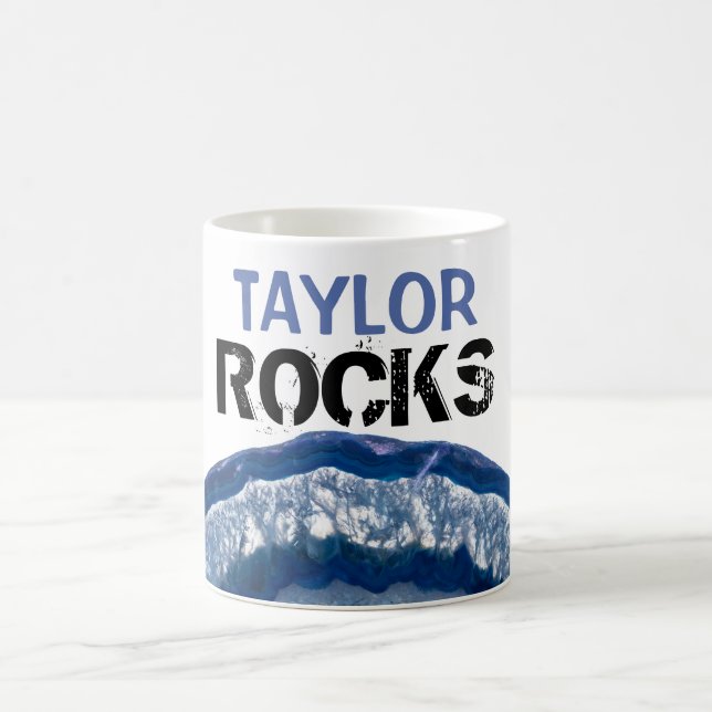 *~* Personalisieren Sie ROCKS Crystal Geode Agate Kaffeetasse (Mittel)