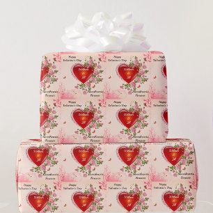 Personalisieren Sie romantische Valentinstag Herz- Geschenkpapier