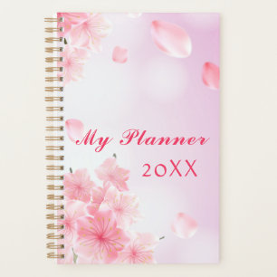 Personalisieren Sie rosa Blumenplaner für das Jahr Planer