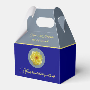 Personalisieren Sie Rose Navy Blue Slate Gray Wedd Geschenkschachtel