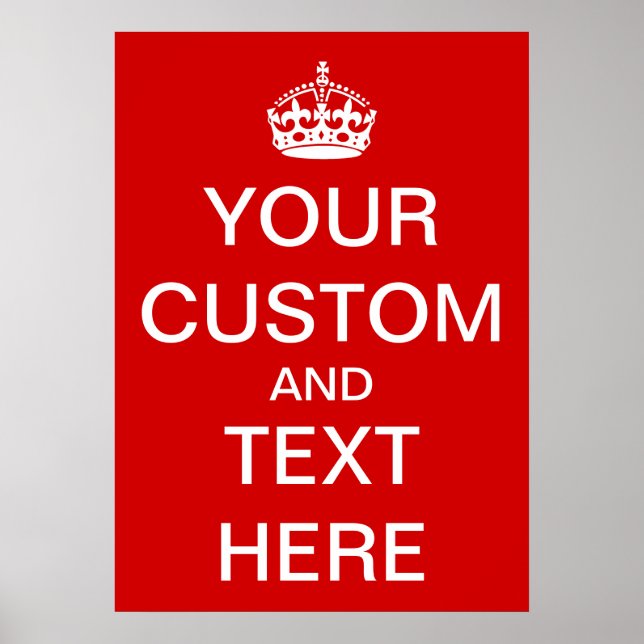 Personalisieren Sie Ruhe und Fortfahren Poster (Vorne)