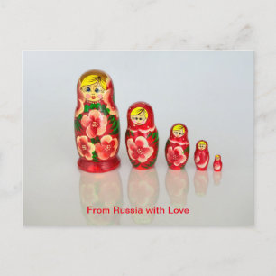 Personalisieren Sie russische Matryoshka stapelbar Postkarte