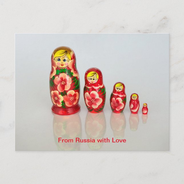 Personalisieren Sie russische Matryoshka stapelbar Postkarte (Vorderseite)