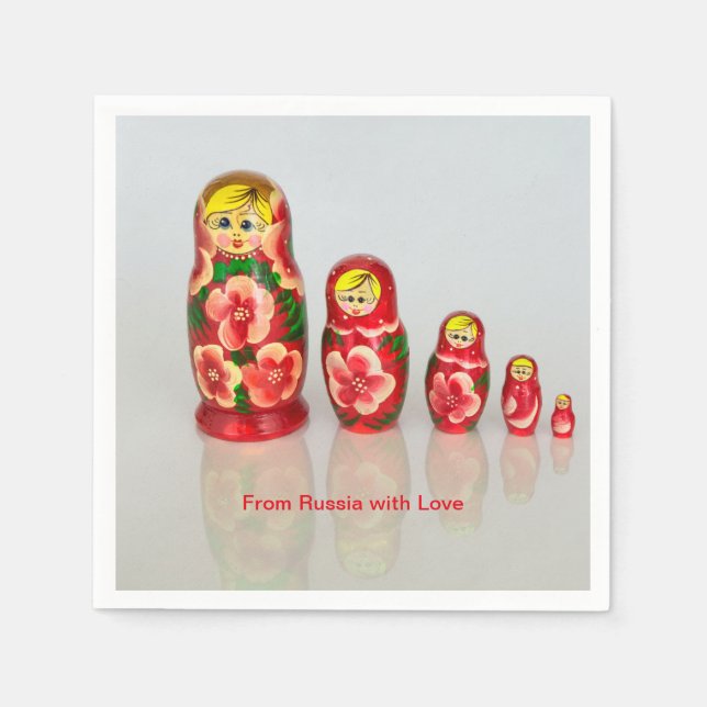Personalisieren Sie russische Matryoshka stapelbar Serviette (Vorderseite)