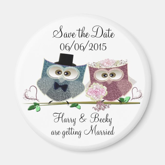 Personalisieren Sie Save the Date Wedding Magnet (Vorne)