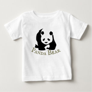 Personalisieren Sie Schwarz-weißen Panda Bear Baby T-shirt