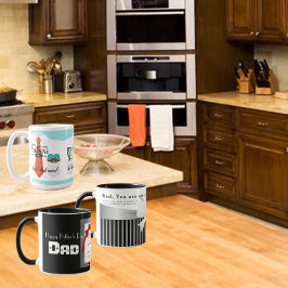 Personalisieren Sie Schwarz-weißen Red Happy Vathe Tasse