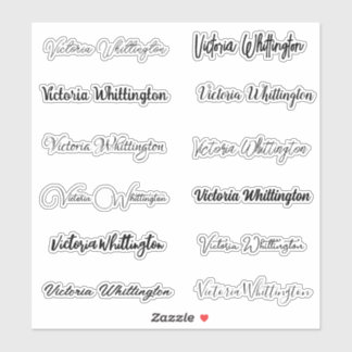 Personalisieren Sie Script & Calligraphy Typografy Aufkleber