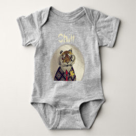 Personalisieren Sie Spaß Chill Tiger Baby Strampler