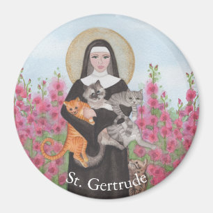 Personalisieren Sie St Gertrude Schutzpatron von C Magnet