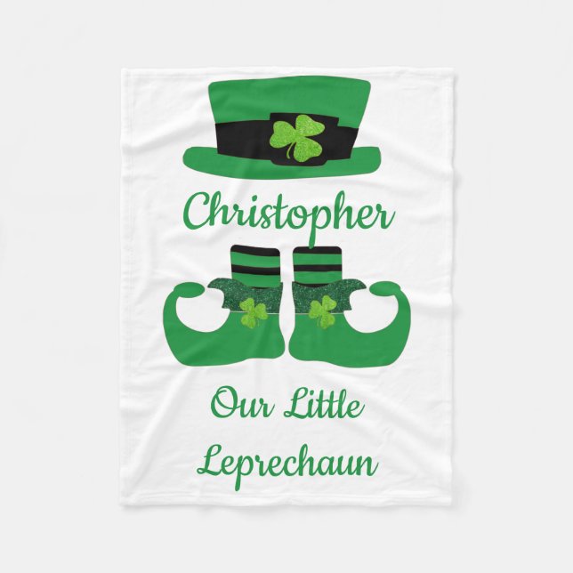 Personalisieren Sie St. Patrick's Irish Green Lepr Fleecedecke (Vorderseite)