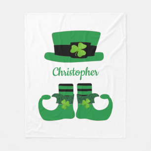 Personalisieren Sie St. Patrick's Leprechaun Green Fleecedecke