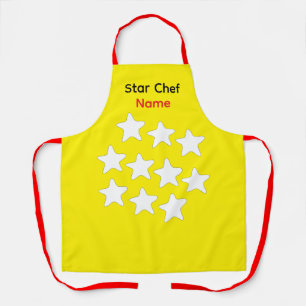 Personalisieren Sie Star Chef Gelbe Schürze Rote G