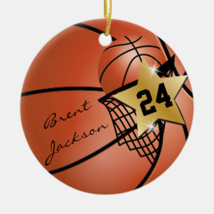 Personalisieren Sie Super ⭐ Star Player 🏀 Basketb Keramikornament