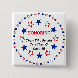 Personalisieren Sie Text Patriotic Veteran First R Button