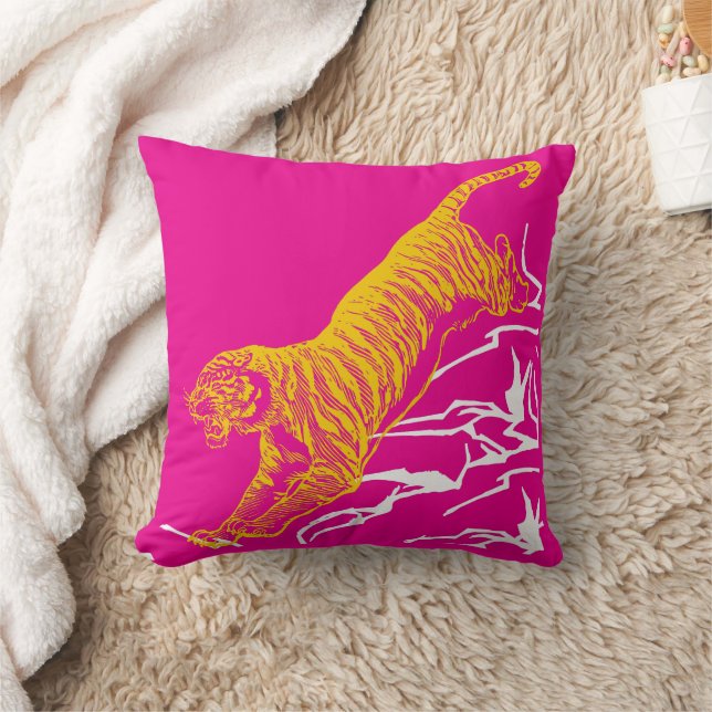 Personalisieren Sie Tiger Print Safari Wildlife Ca Kissen (Decke)