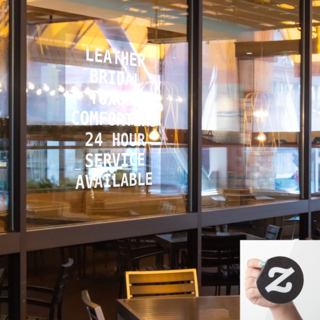 Personalisieren Sie Trockenreiniger-Dienste vor Fensteraufkleber (Restaurantfenster)