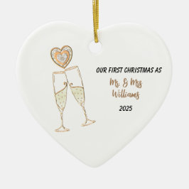 Personalisieren Sie unser erstes Weihnachtsherz &  Keramik Ornament