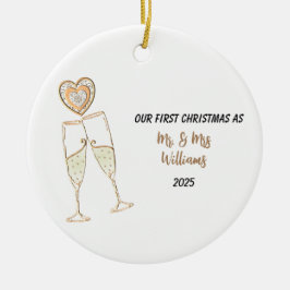 Personalisieren Sie unser erstes Weihnachtsherz & Keramik Ornament