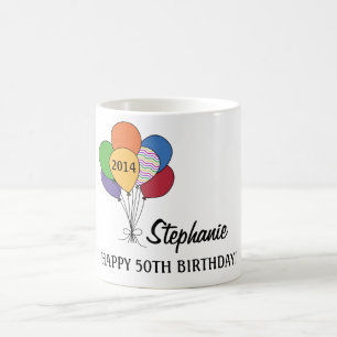 Personalisieren Sie unsere 50. Geburtstagsballon-T Kaffeetasse