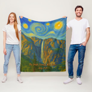 Personalisieren Sie van Gogh Yosemite Valley Famil Fleecedecke